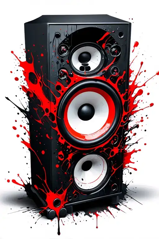 Subwoofer tattoo design idea