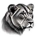 Lioness And Cub tattoo design idea