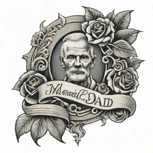 memorial tattoo for dad tattoo design idea