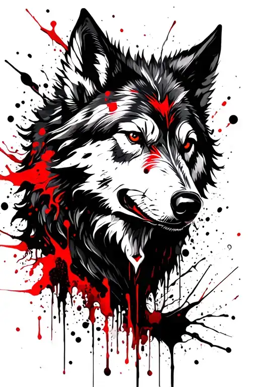 fenrir wolf tattoo design idea