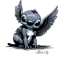 Stitch And Angel tattoo design idea