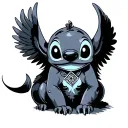 Stitch And Angel tattoo design idea