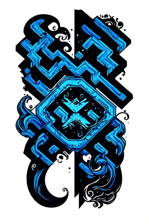 3 key messages: one is "the obstacle is the way", 2 is an element of true north or direction, last is a maze tattoo design idea