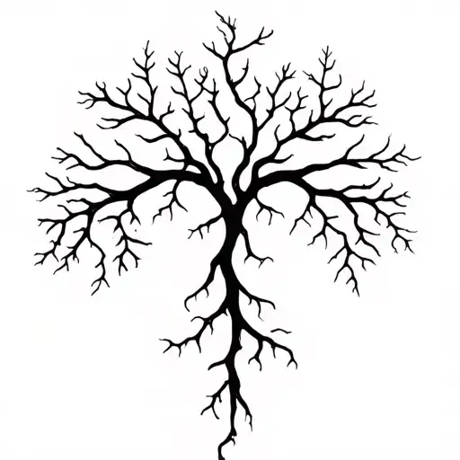 Smooth, branching lines like soft energy veins. Organic and calm, no shading, natural anatomical flow. tattoo design idea