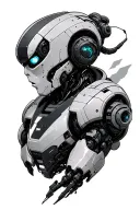 robotic mech trans tattoo design idea