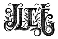 family initials J,L,F,G tattoo design idea