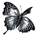 morpho Menelaus flying tattoo design idea