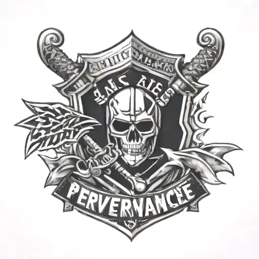 perseverance, Endure, Las Vegas raiders subtle nod tattoo design idea