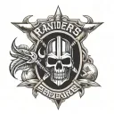 perseverance, Endure, Las Vegas raiders subtle nod tattoo design idea