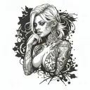 thick annie leonhart sexy nude tattoo design idea