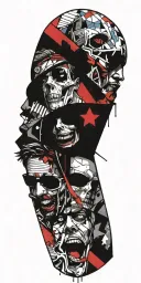 comic strip tattoo design idea