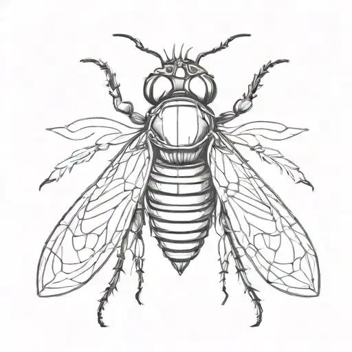 fly tattoo for face, small, simple black and white tattoo design idea