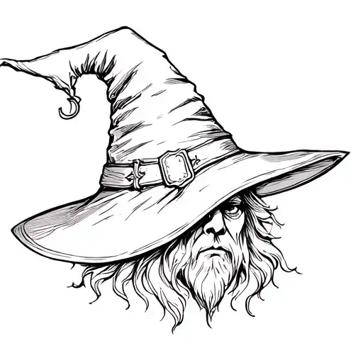 wizard hats tattoo design idea