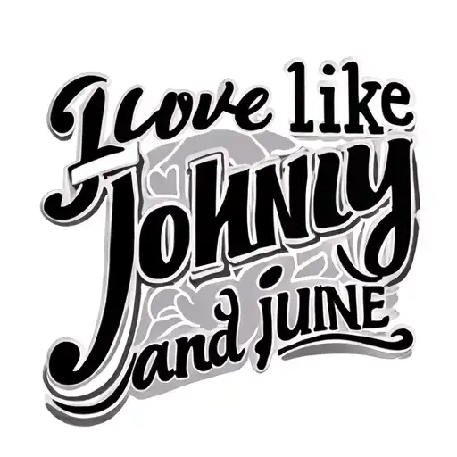 "Love like Johnny and june" Johnny Cash tattoo design idea