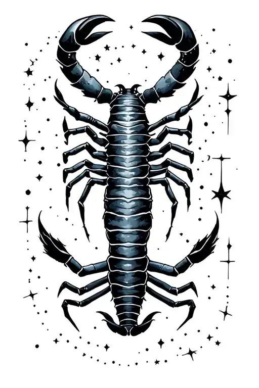 zodiac sign scorpio and gemini with the constellation virgo tattoo design idea