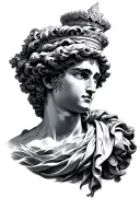 tyche greek god tattoo design idea