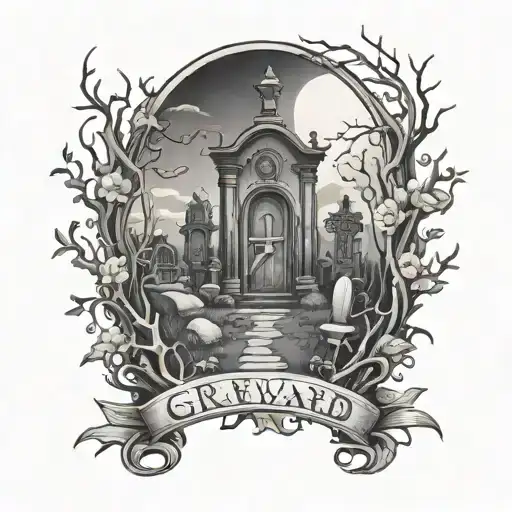 Graveyard tattoo design idea