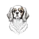 Cavalier King Charles Spaniel tattoo design idea
