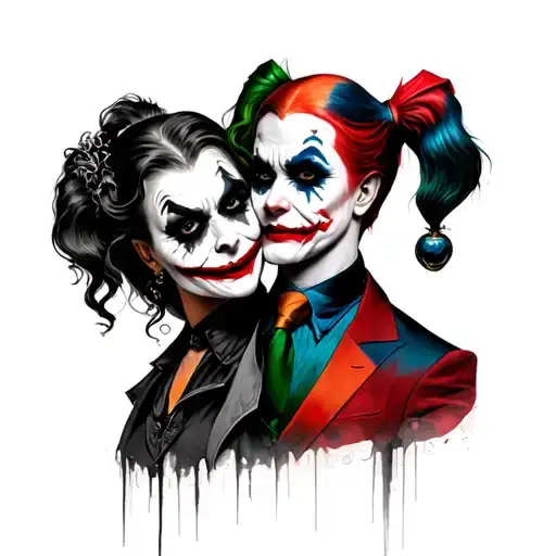 Joker And Harley Quinn tattoo design idea