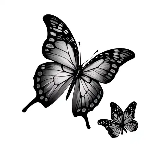 Butterfly Fingerprint tattoo design idea