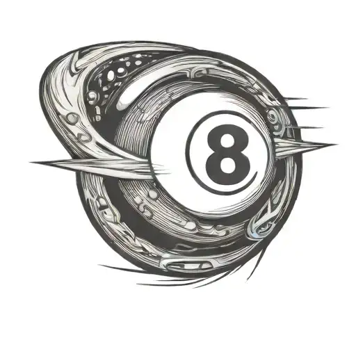 billiards 8 ball tattoo design idea