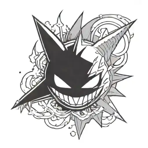 Gengar Pokemon tattoo design idea