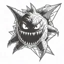 Gengar Pokemon tattoo design idea
