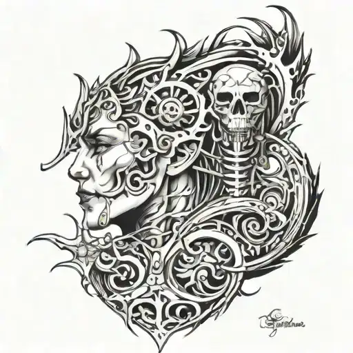 back neck tattoo unique design cover up scar and skin disease tattoo design idea