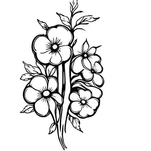 kidney with flowers  tattoo design idea