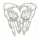 crab lines that complete two fingers of married couple  tattoo design idea