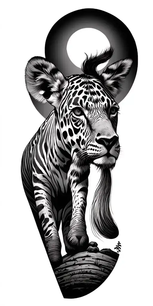 African safari scene tattoo tattoo design idea