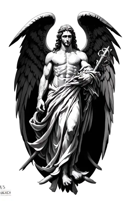 st Michael tattoo design idea