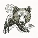 bear mountain moon and references tattoo design idea