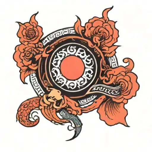 The Japanese word for moonlight is “gekkou” do something medium that can be placed on my arm. it represents child trauma tattoo design idea