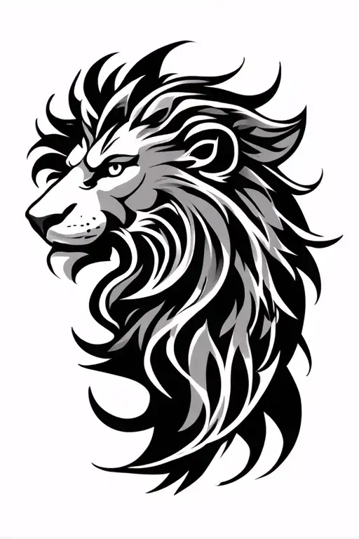 celtic lion head tattoo design idea