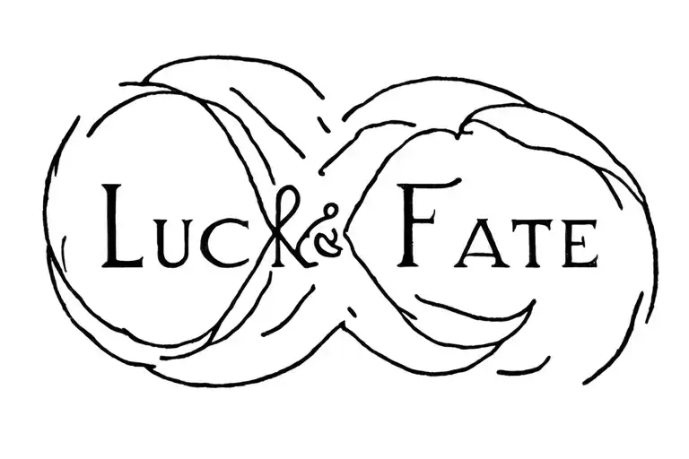 Luck and fate tattoo design idea