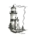 Prince Edward Island lighthouse tattoo design idea