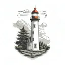 Prince Edward Island lighthouse tattoo design idea