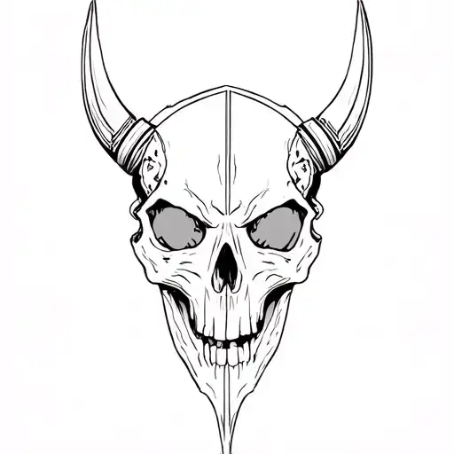 Viking skull tattoo design idea