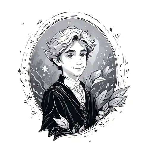 the little prince character tattoo design idea