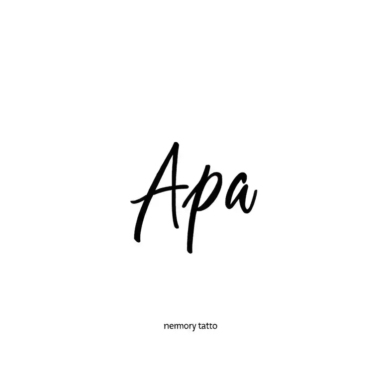 "Appa" memory tattoo design idea
