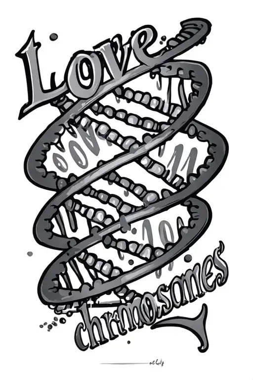 "Love doesn’t count chromosomes" "Love doesn’t count chromosomes" dna strand tattoo design idea