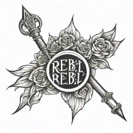 The word Rebel tattoo design idea