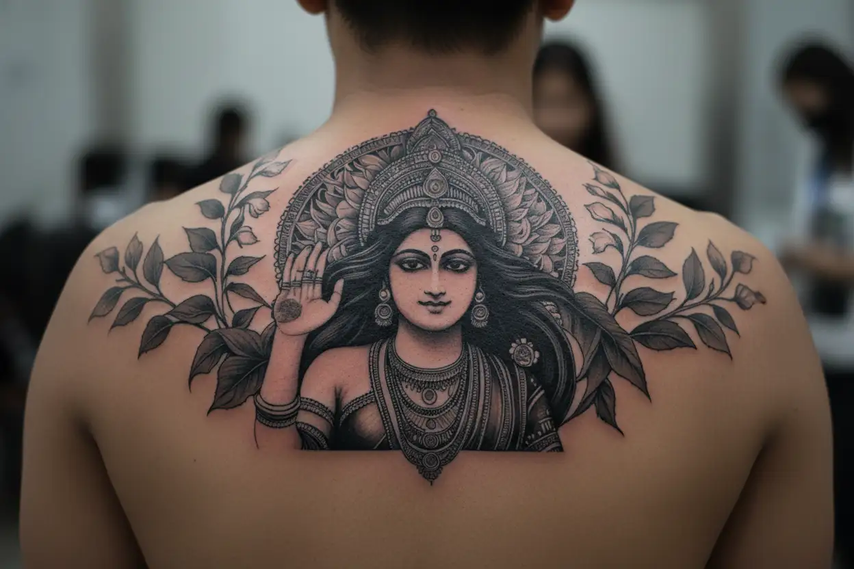 Devi Bhawan and Mata tattoo design idea