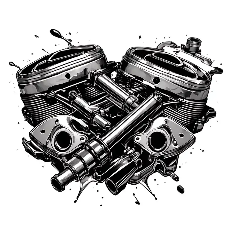 piston rods spark, E30 bmw, love, care, tattoo design idea