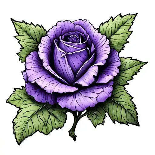 violet with the stem the word violet tattoo design idea
