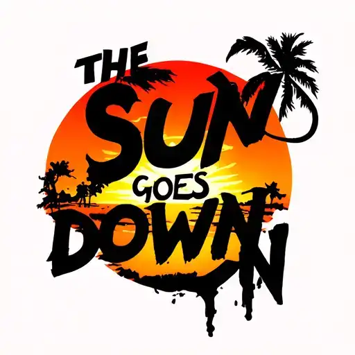 "the sun goes down" sunset tattoo design idea