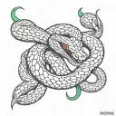 viper snake tattoo design idea