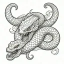 viper snake tattoo design idea