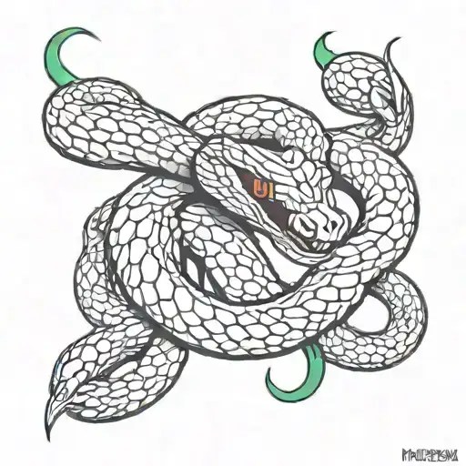 viper snake tattoo design idea